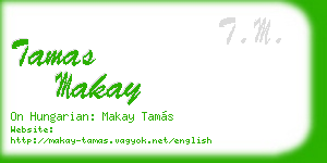 tamas makay business card